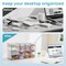 4 Set Clear Desk Organizer, Pen Organizer with 16 Drawers, Acrylic Desktop Organization and Storage for Office Supplies, Pen, Makeup, Art Craft, Jewelry